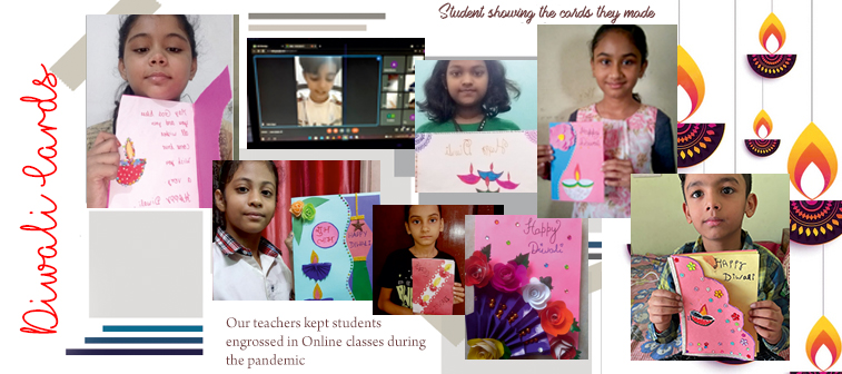 Diwalli was celebrated on online zoom class