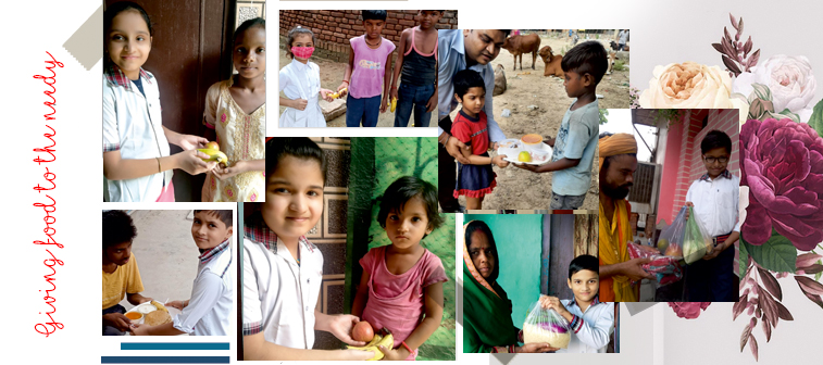 Students were asked to give food to the needy in their neighborhood